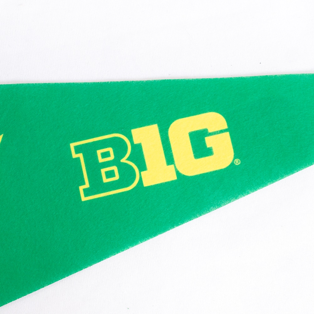O Wings, Sewing Concepts, Green, Pennants, Home & Auto, 12"x30", Sublimated, Soft-touch, B1G, Big Ten, 863804